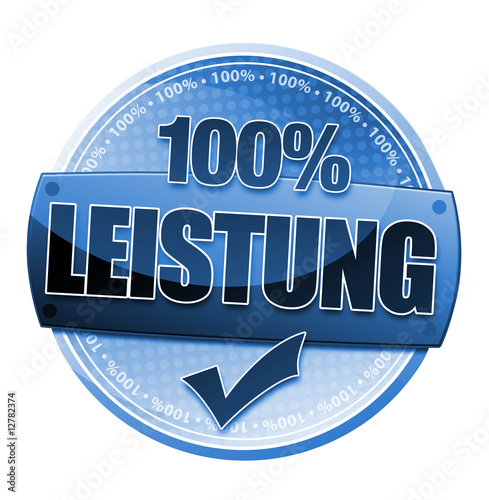 100% Leistung Button photo