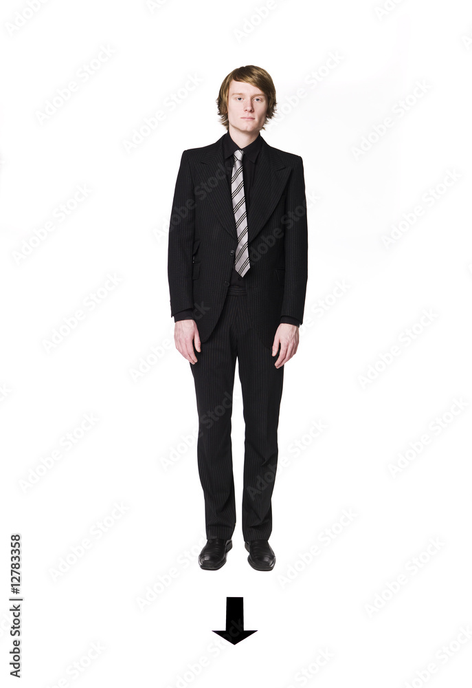 Man standing infront of a choice Man standing infront of a choice