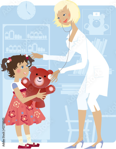 Pediatrician and girl