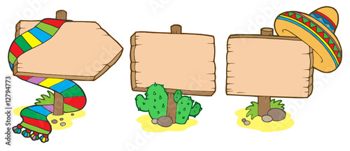 Mexican wooden signs