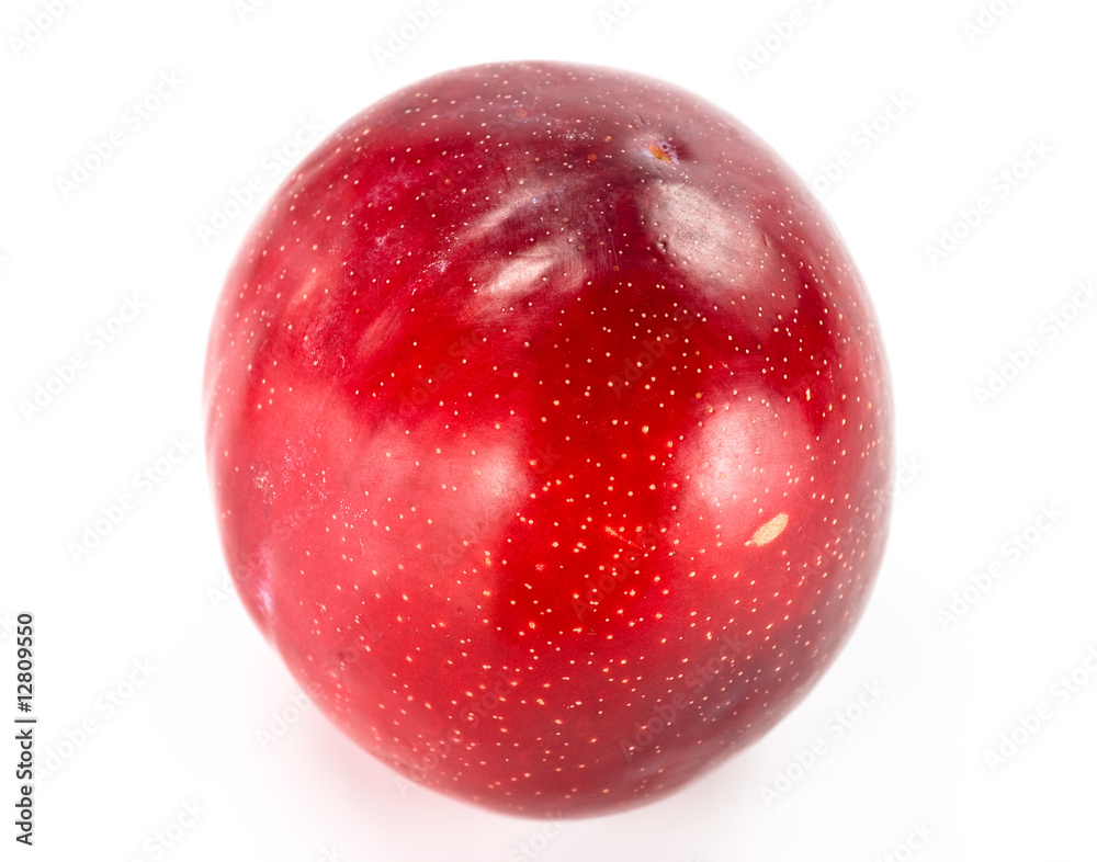 Fototapeta premium plums on white background