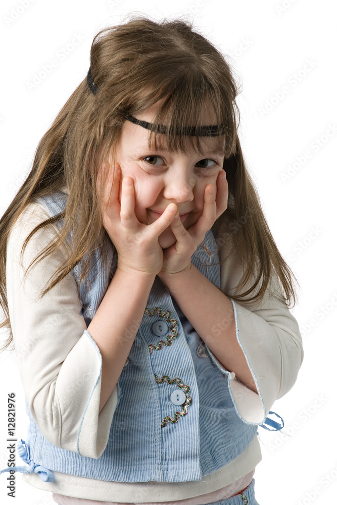 Portrait of little girl with a headband Portrait of little girl with a headband