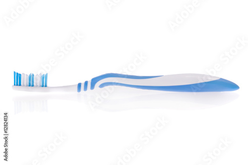Blue toothbrush isolated on a white background