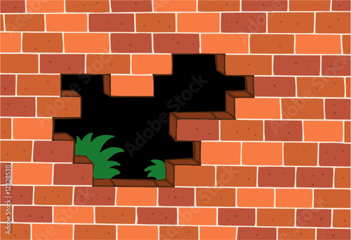Red brick wall
