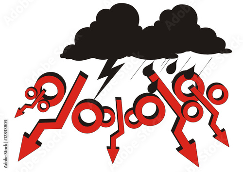 Wirtschaftskrisengewitter
