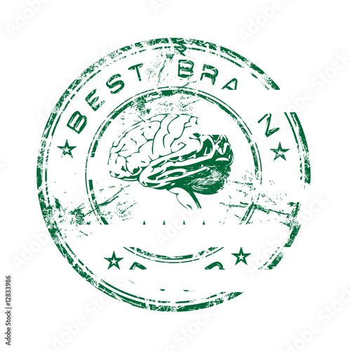 Best brain rubber stamp