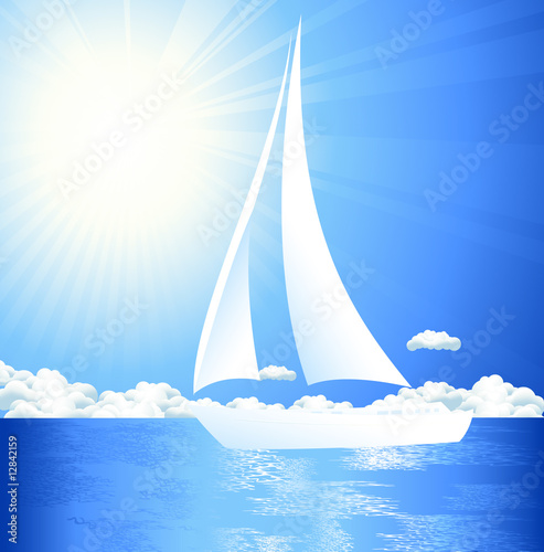 Yaght in the sea