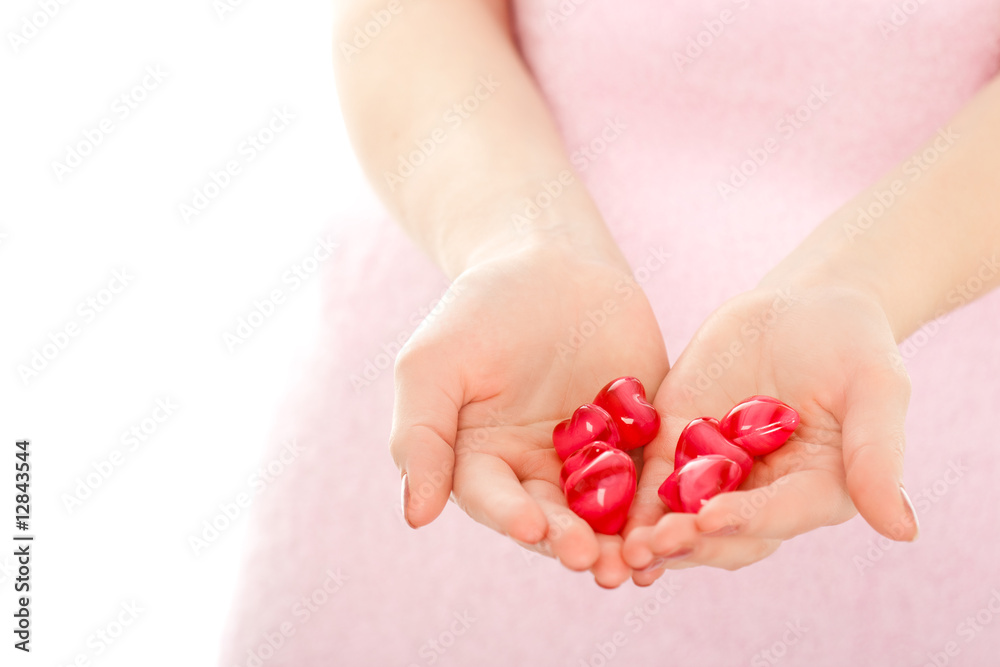 bath oil in hands bath oil in hands