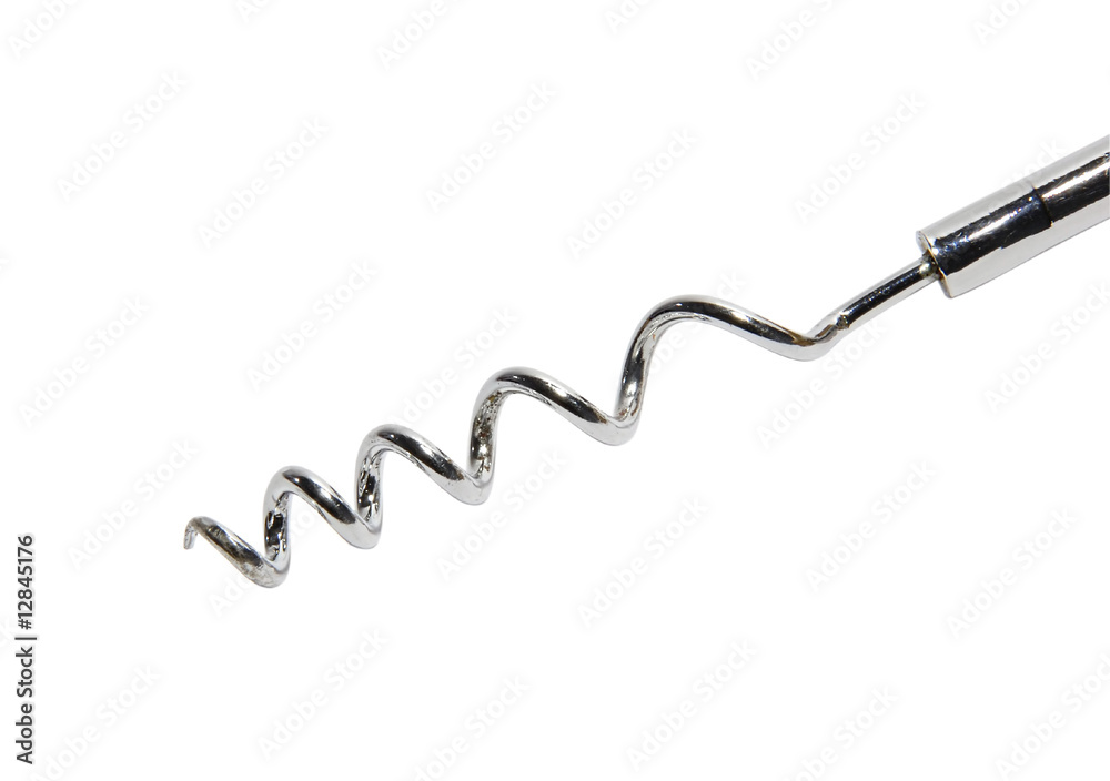 Сork screw isolated on a white Сork screw isolated on a white