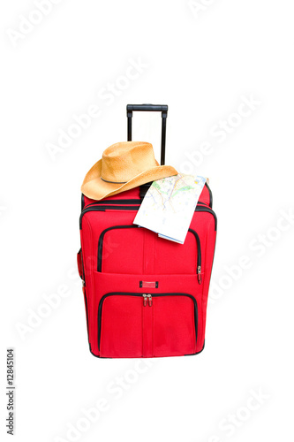 travel with suitcase