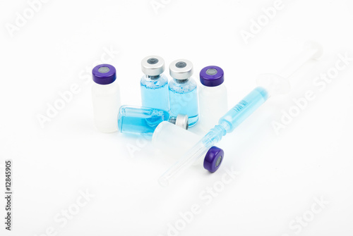 Vials and syringe