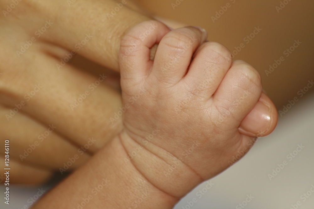 Fototapeta premium new born baby's hand