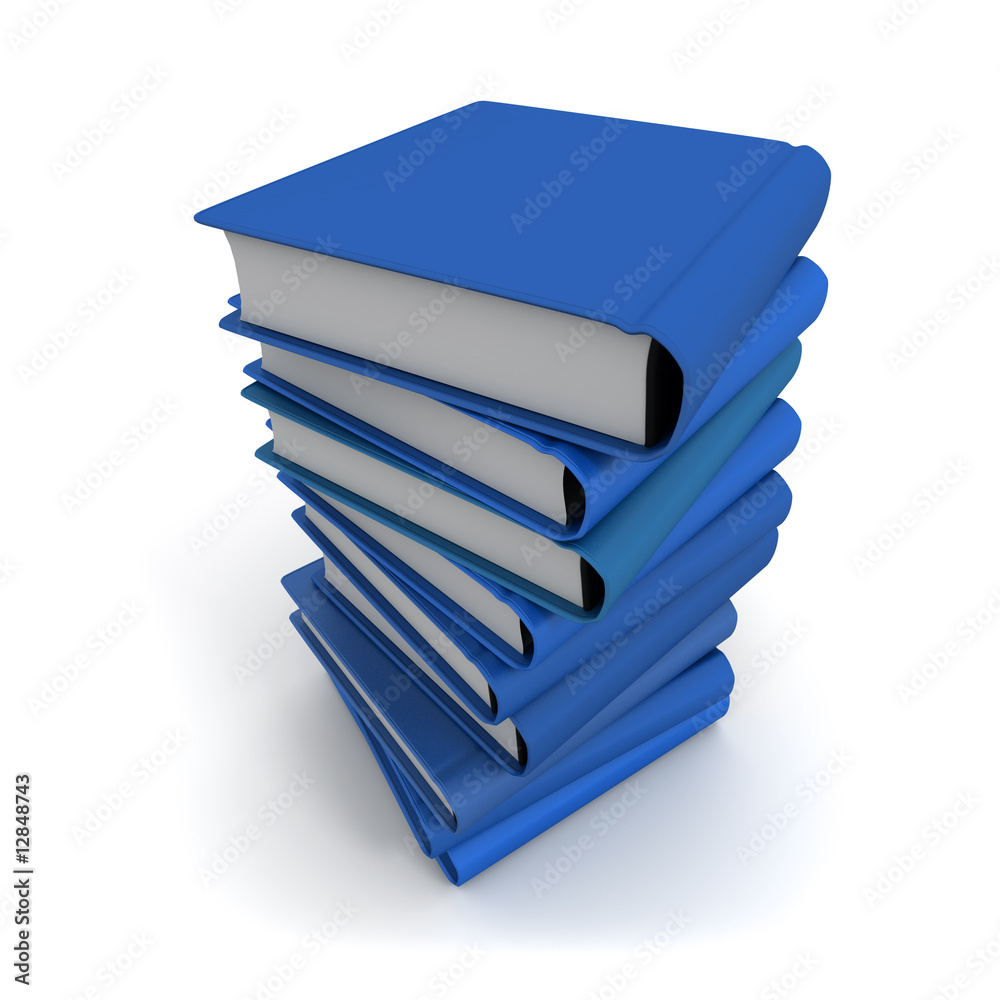 Colonne de livre bleu ilustração do Stock | Adobe Stock