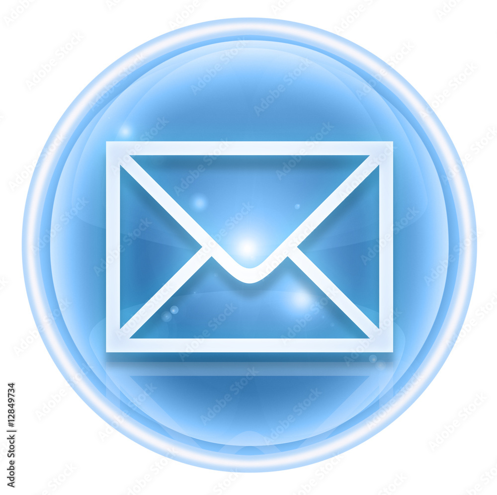 postal envelope icon ice, isolated on white background postal envelope icon ice, isolated on white background