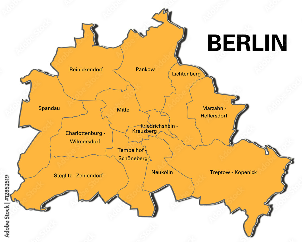 Fototapeta premium Berlin Bezirke