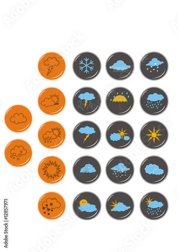Weather vector icon set