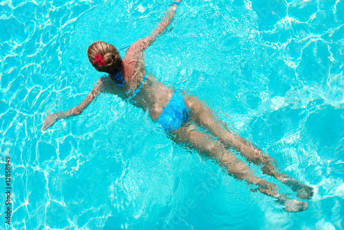 Girl in swimming pool