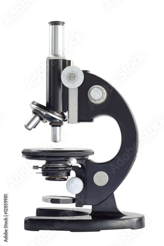 Old scientific microscope