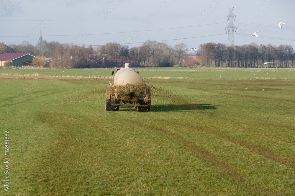 Obraz premium Gülleausbringung