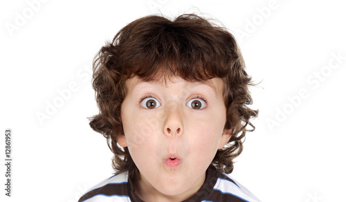 Photos Adorable happy boy making faces