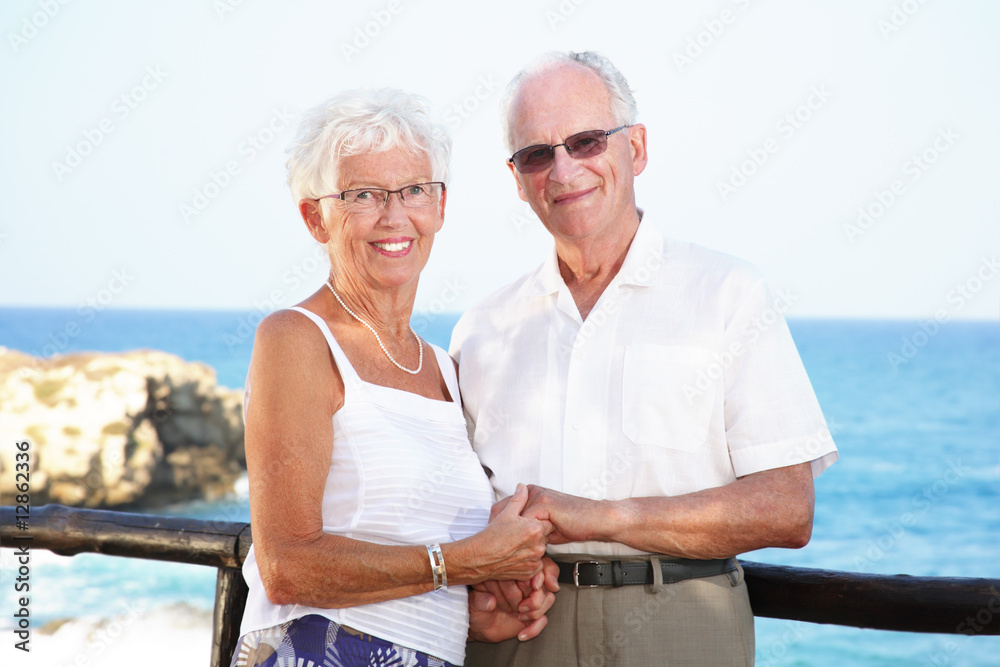 happy seniors on holidays - bright lifestyle portrait happy seniors on holidays - bright lifestyle portrait