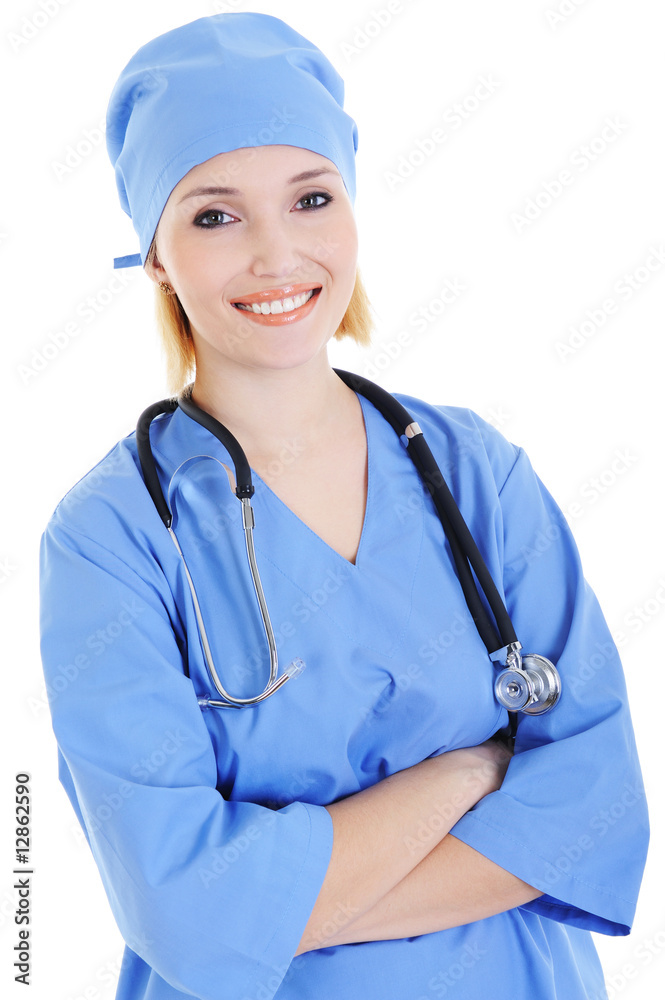 Happy and smiling portrait of female doctor Happy and smiling portrait of female doctor