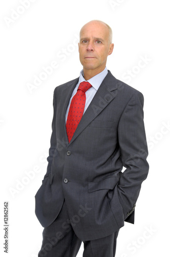 Businessman isolated against a white background