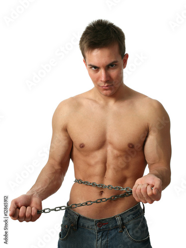Muscular Man with a Chain