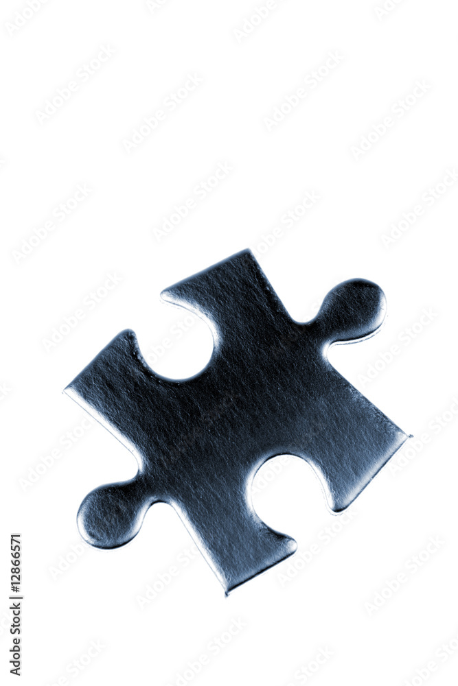 Jigsaw puzzle piece on white Jigsaw puzzle piece on white