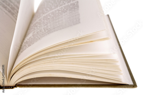 Close-up of pages in open book