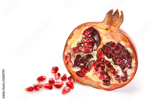 half of pomegranate