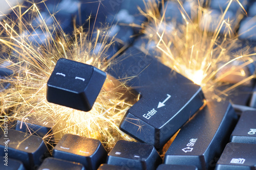 Exploding keyboard