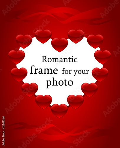 Romantic frame for photo photo