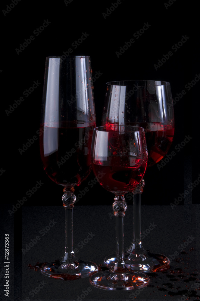 Glasses for wine, martini, vodka etc