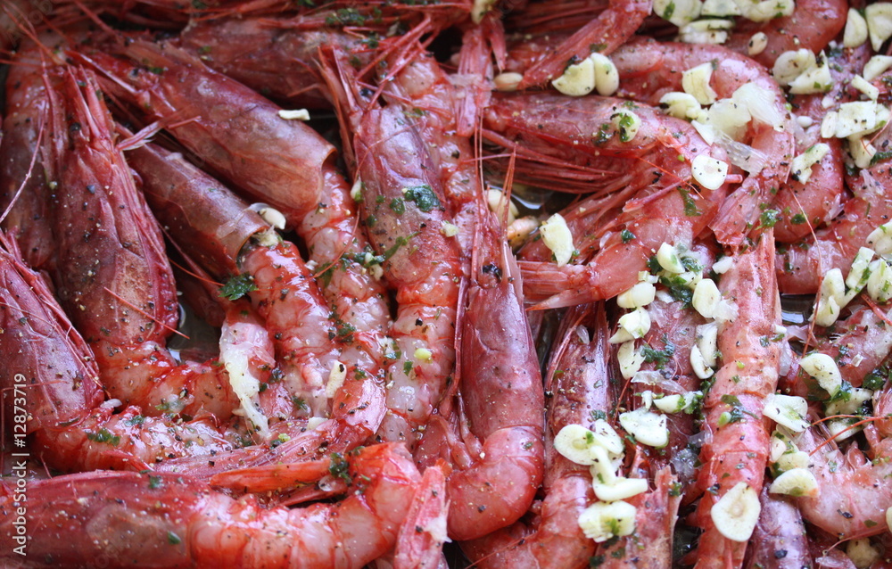 giant prawns with garlic and herbs