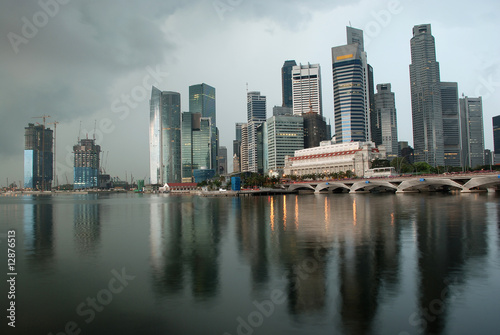 singapore skyline in the morning