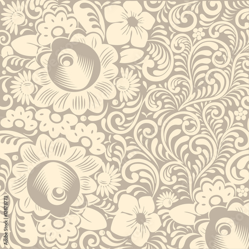 vector illustration seamless damask wallpaper