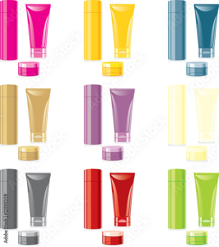 isolated cosmetics set