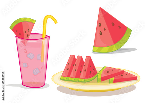 watermelon and drink