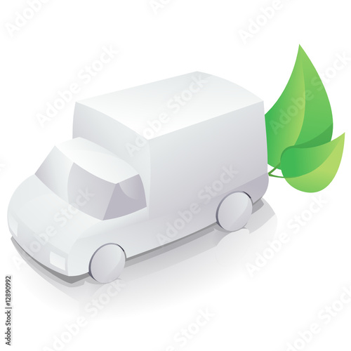 Camionnette verte (reflet)