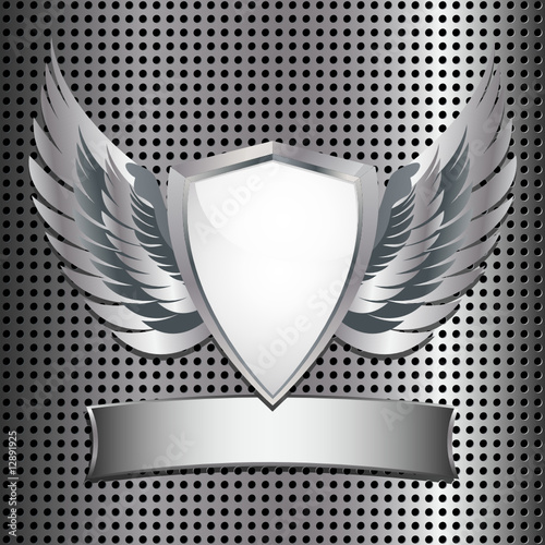 Metallic shield background