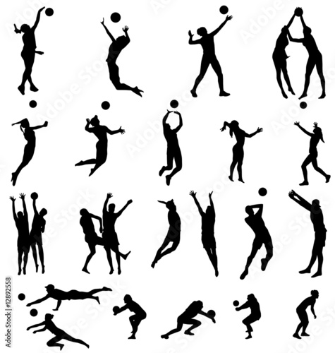 volleyball silhouettes collection