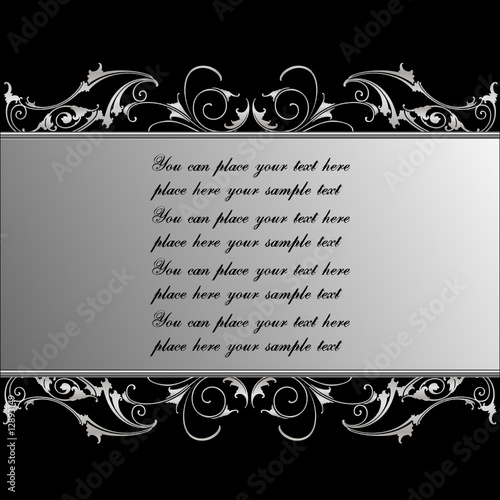 Vector silver flowers background