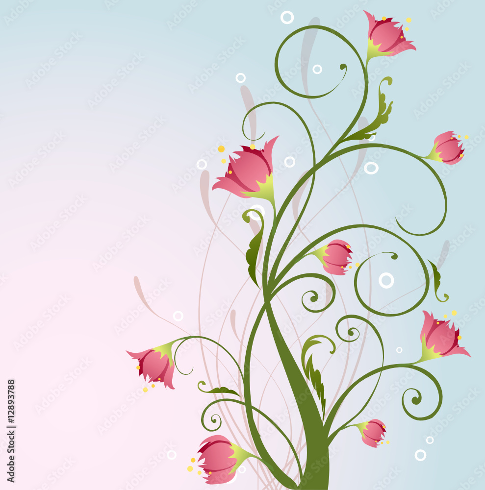 Simple and elegant pink floral design Simple and elegant pink floral design