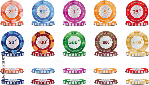 Gambling Chip for Poker and casino games