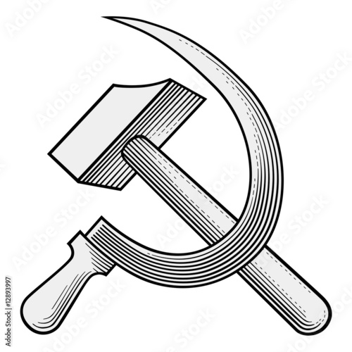 Sickle and hammer vector