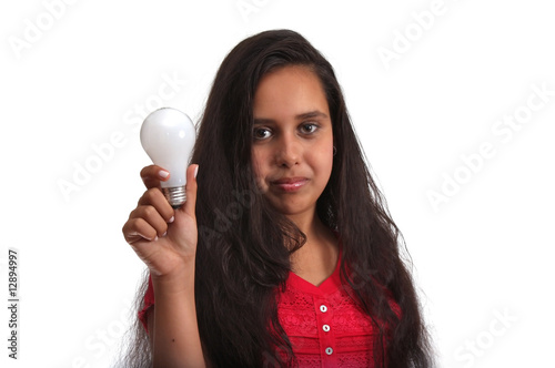Young girl with an idea