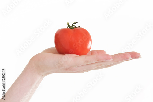 Girl with tomato