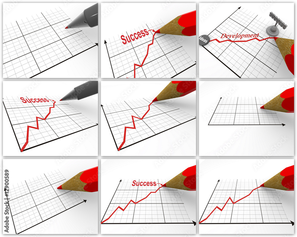 Pencil with schedule. Strategy of success Pencil with schedule. Strategy of success