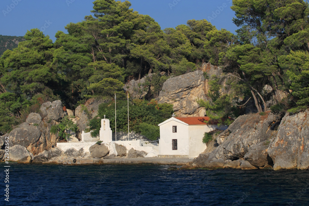 Panagias island in Parga Greece